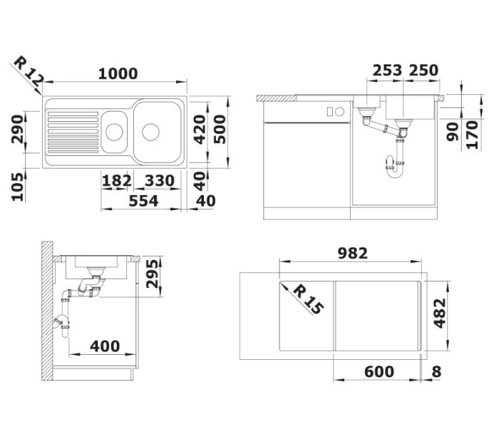 Схема с размерами