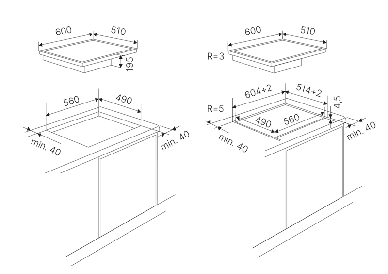 Схема встраивания с размерами