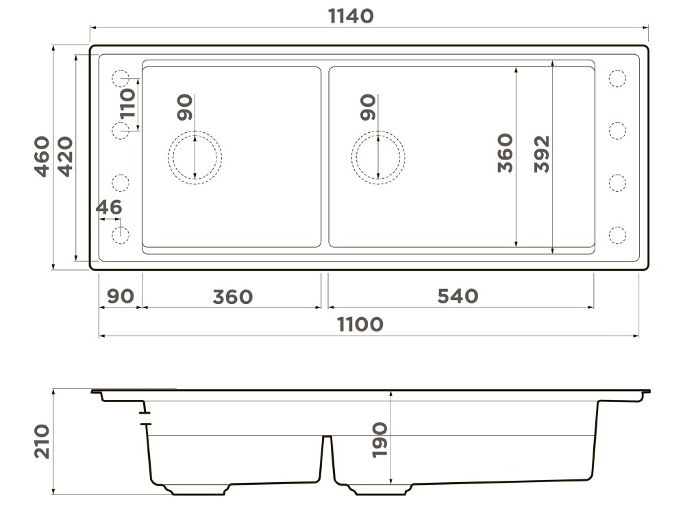 Схема с размерами