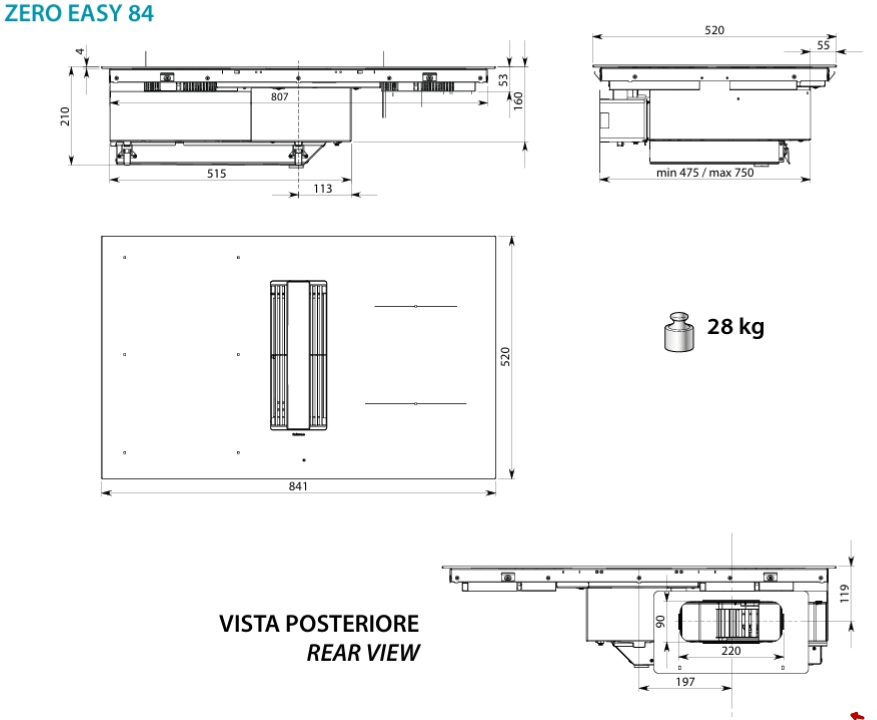 Схема с размерами