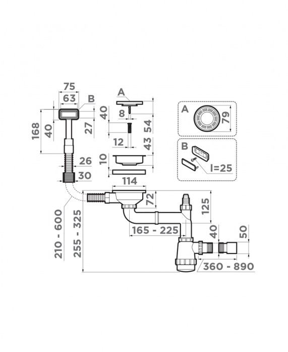 Схема с размерами