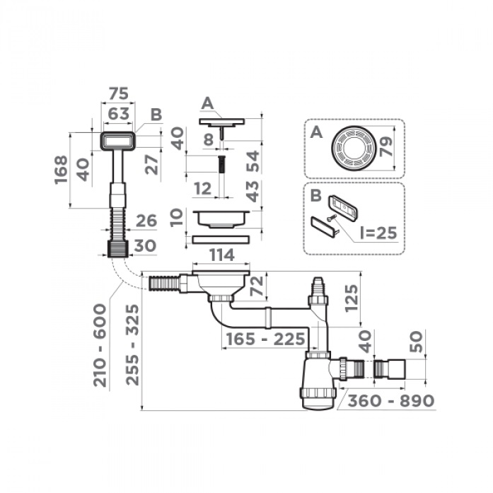 Схема с размерами