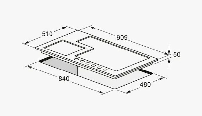 Размеры варочной панели 6 конфорок  Размеры варочной панели 6 конфорок 90 см ширина