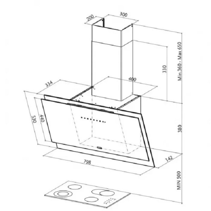 Как работает наклонная вытяжка Faber 