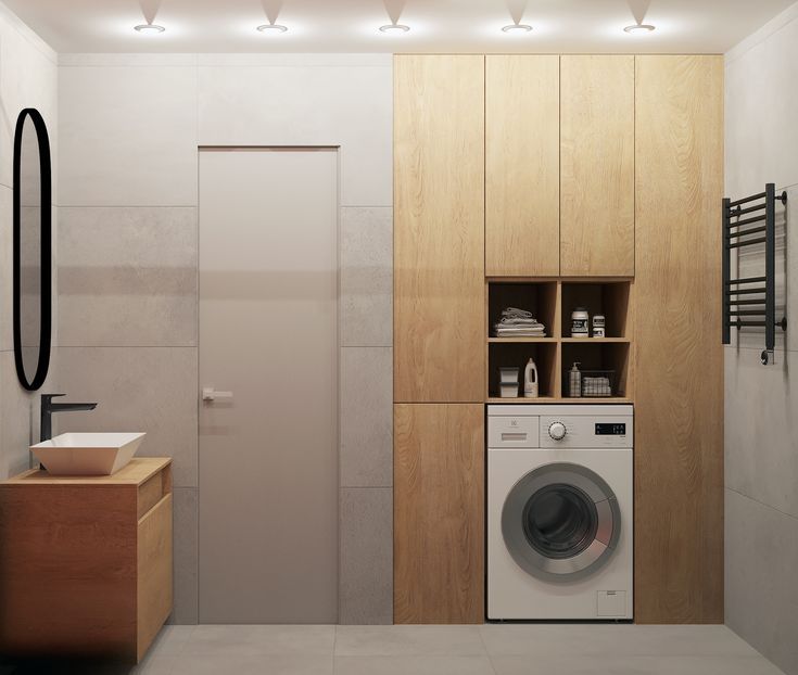 Стиральная машина в интерьере  Стиральная машина в интерьере