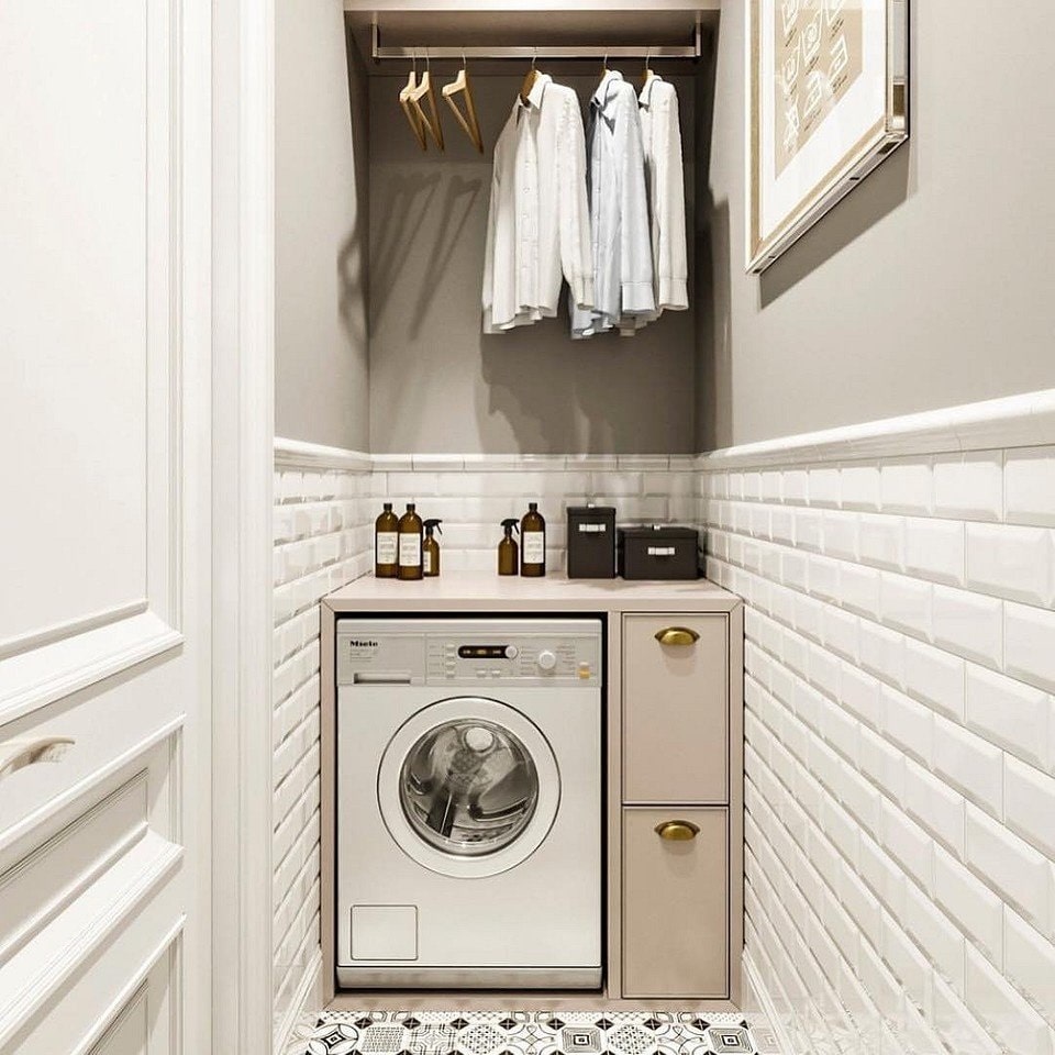 Стиральная машина в интерьере  Стиральная машина в интерьере