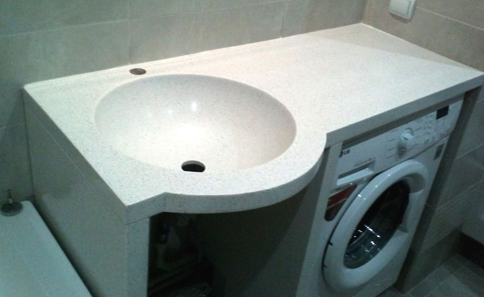 Встроенная стиральная машина под раковиной Встроенная стиральная машина под раковиной