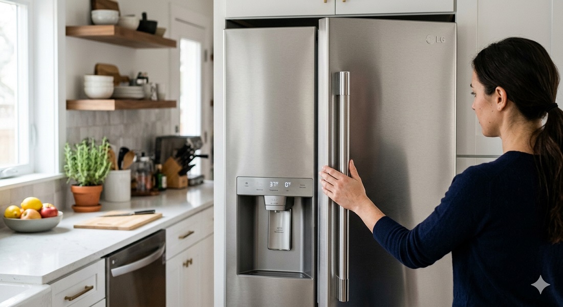 Холодильник с покрытием от отпечатков пальцев