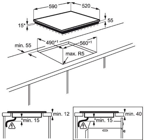 Размеры варочных панелей Размеры варочных панелей