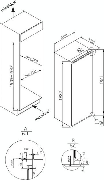 Встраиваемая морозильная камера Korting KSFI 1997 (preview 6)