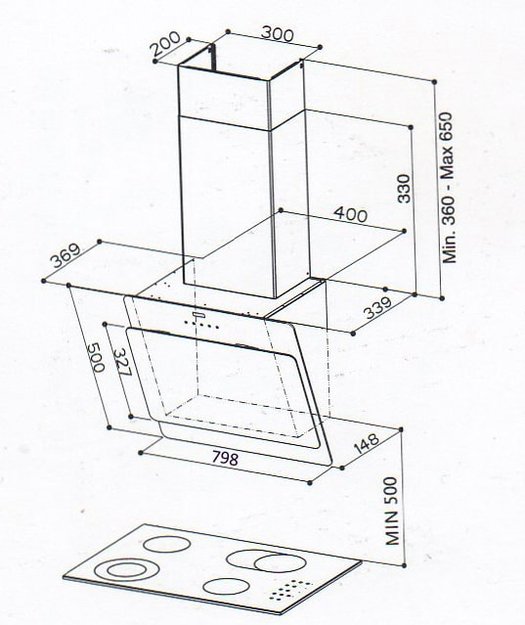 Вытяжка Faber Cocktail WH A80 EG8 (фото 7) Вытяжка Faber Cocktail WH A80 EG8 (preview 7)