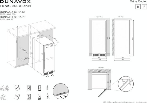 Винный шкаф Dunavox DX-58.258DMB (preview 6)