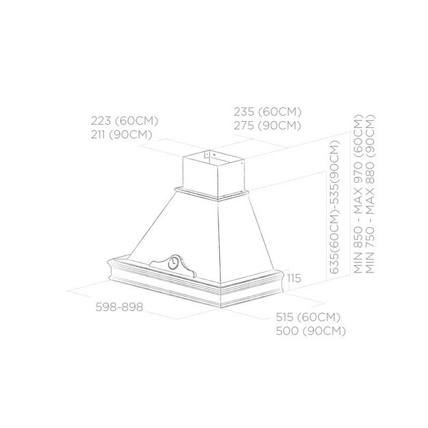 Вытяжка ELICA ORETTA WH/A/60 FRASSINO (фото 4) Вытяжка ELICA ORETTA WH/A/60 FRASSINO (preview 4)
