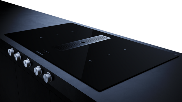 Индукционная варочная поверхность с вытяжкой Kuppersbusch с ручками из нержавеющей стали KMI 9850.1 SR-E Stainless steel (preview 3)