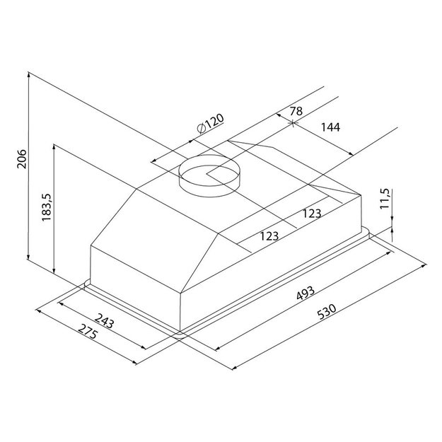 Встраиваемая вытяжка Krona LUISA 600 GLASS BLACK PB (preview 10)