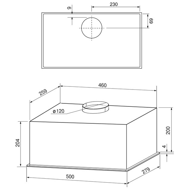 Встраиваемая вытяжка Krona ARVEN 500 BLACK PB V2 (preview 11)