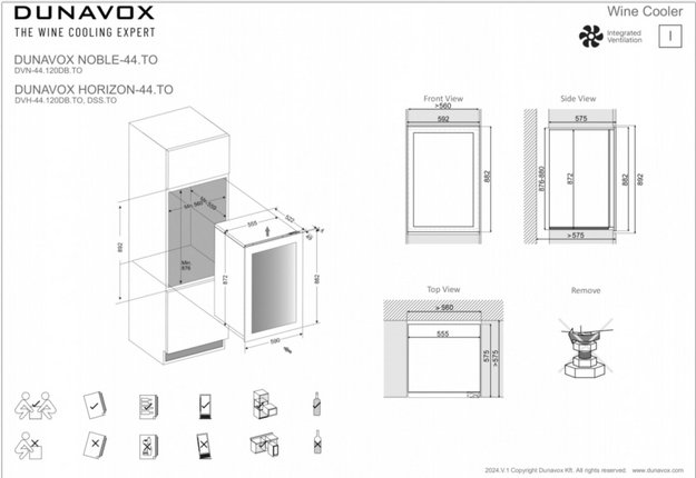 Встраиваемый винный шкаф Dunavox DVH-44.120DC.TO (фото 10) Встраиваемый винный шкаф Dunavox DVH-44.120DC.TO (preview 10)