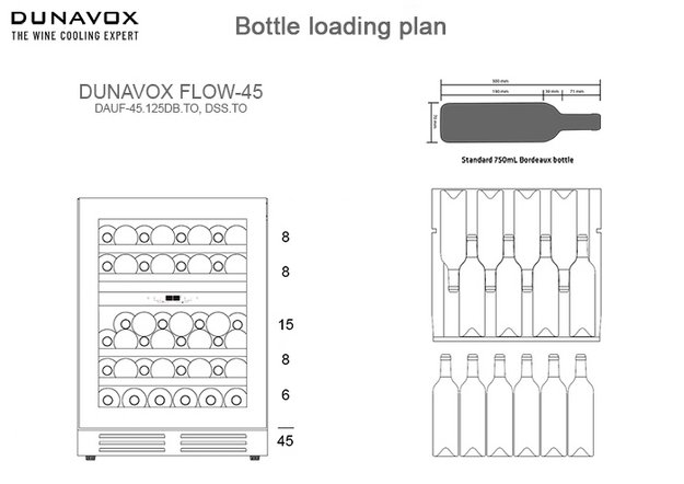 Встраиваемый винный шкаф Dunavox DAUF-45.125DMB.TO (фото 4) Встраиваемый винный шкаф Dunavox DAUF-45.125DMB.TO (preview 4)