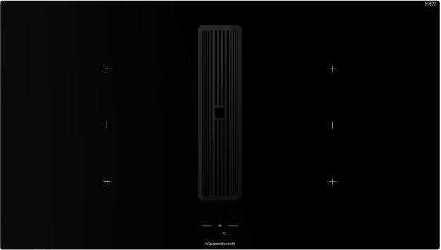 Индукционная варочная поверхность с вытяжкой Kuppersbusch KMI 9850.1 SR-E Black Chrome (preview 1)