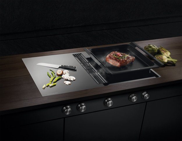 Варочная панель с вытяжкой Kuppersbusch KMI 9850.0 SR Silver Chrome (preview 2)