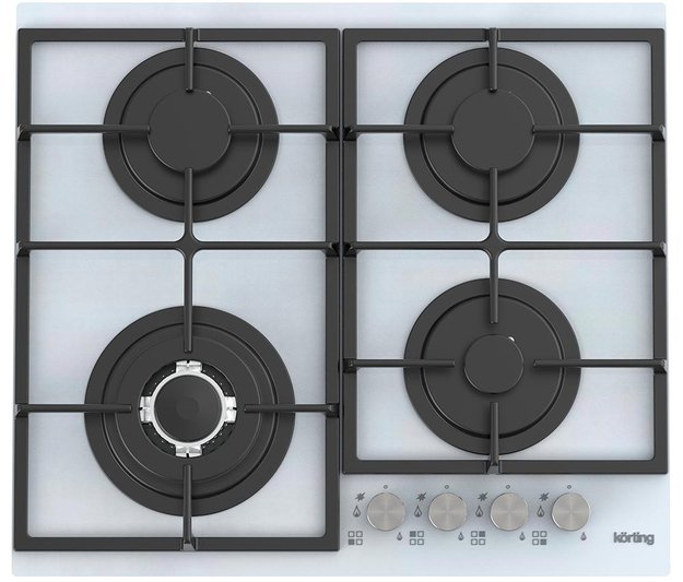 Газовая стеклянная варочная панель Korting HGG 6734 CTW (preview 1)