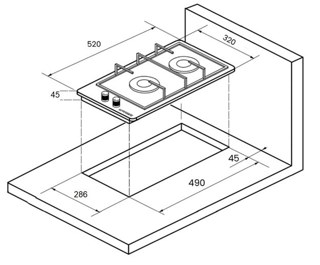Газовая варочная панель Kuppersberg FBG 36 WG (preview 7)