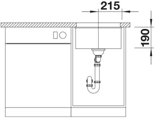 Мойка BLANCO SUBLINE 400-U Silgranit черный (фото 8) Мойка BLANCO SUBLINE 400-U Silgranit черный (preview 8)