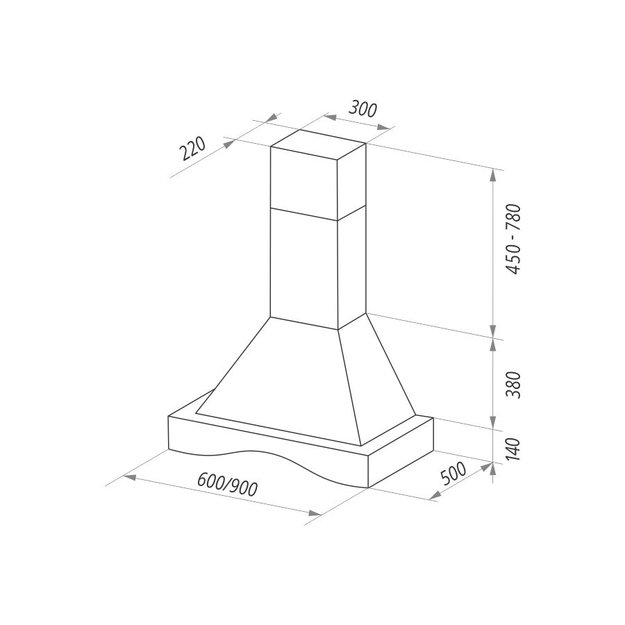 Кухонная вытяжка MAUNFELD Gretta Novas C 90 бежевый (preview 2)