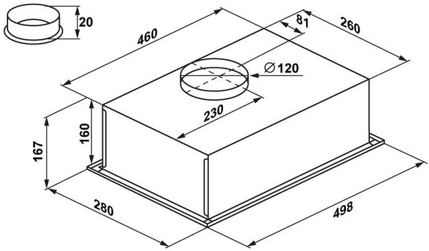 Встраиваемая кухонная вытяжка MAUNFELD Crosby Singl 5028 BEIGE (preview 10)