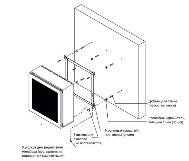 Настенный минибар Indel B FLYINGBAR (дверной упор слева) (preview 9)