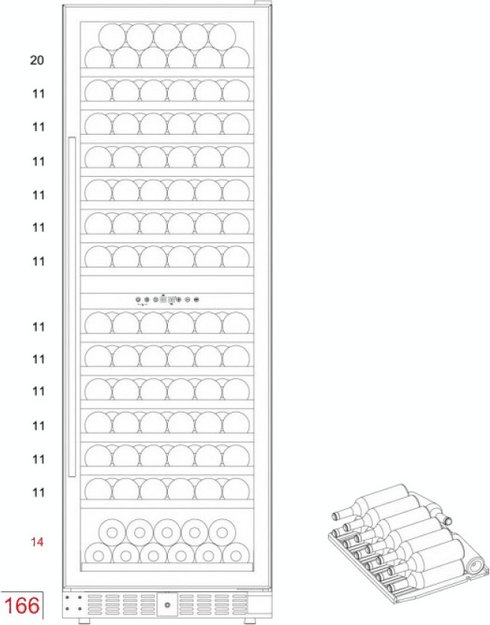 Винный шкаф Dunavox DX-166.428DCK (preview 4)