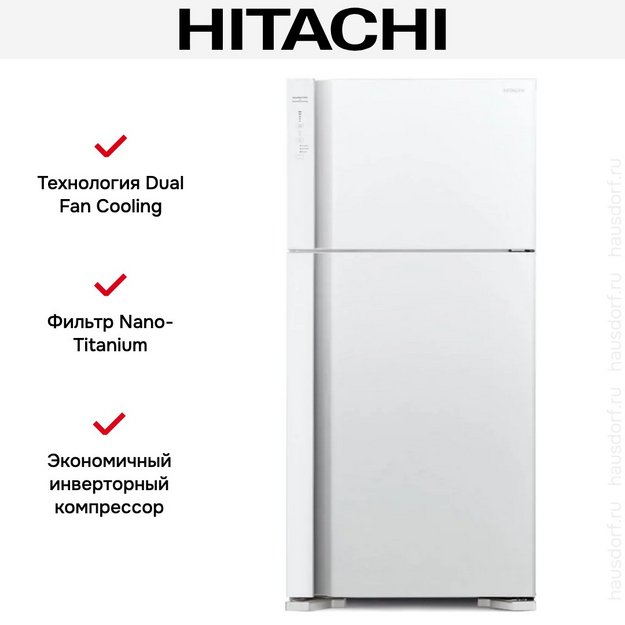 Холодильник Hitachi R-V 660 PUC7-1 TWH (preview 2)