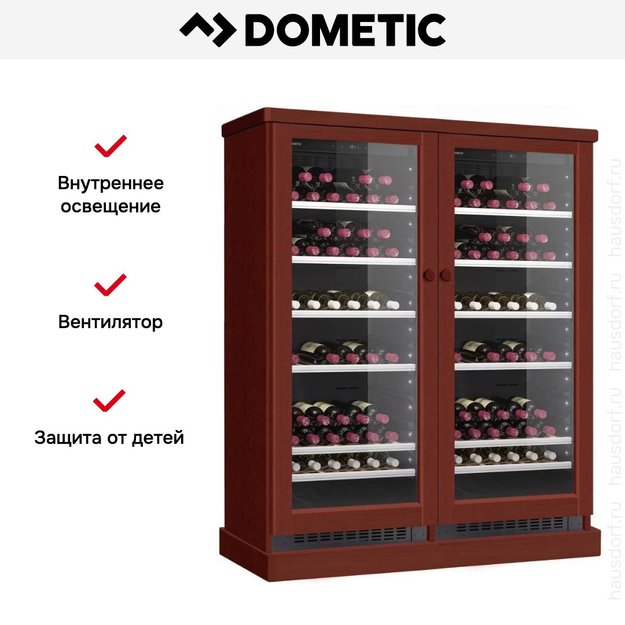 Винный шкаф Dometic C101G Double Wooden Mahogany (preview 7)
