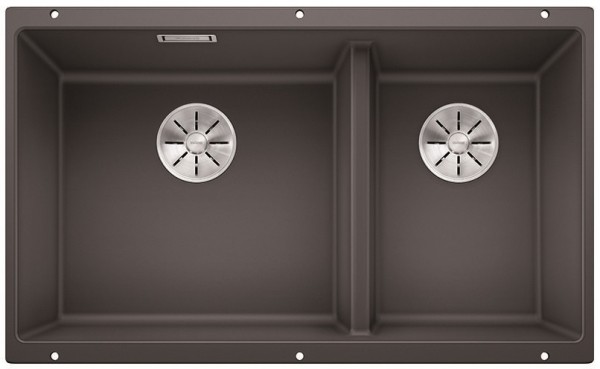 Мойка Blanco SUBLINE 430/270-U с отводной арматурой InFino® темная скала (preview 1)