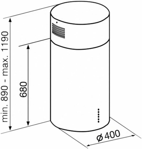 Вытяжка Korting KHA 4970 X Cylinder (фото 4) Вытяжка Korting KHA 4970 X Cylinder (preview 4)
