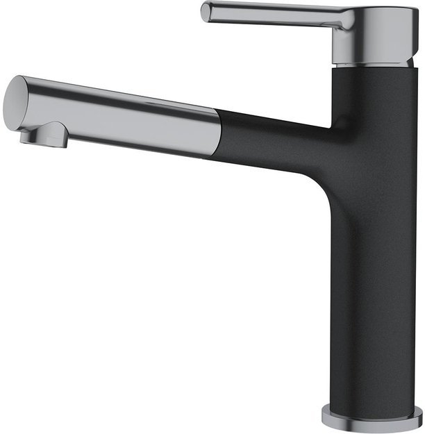 Смеситель Franke Centro с выдвижным шлангом оптика стали/оникс (preview 1)