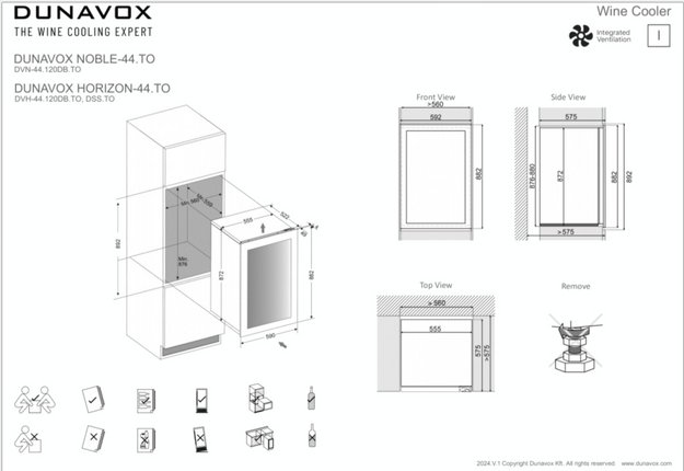 Встраиваемый винный шкаф Dunavox DVH-44.120DMB.TO (preview 12)