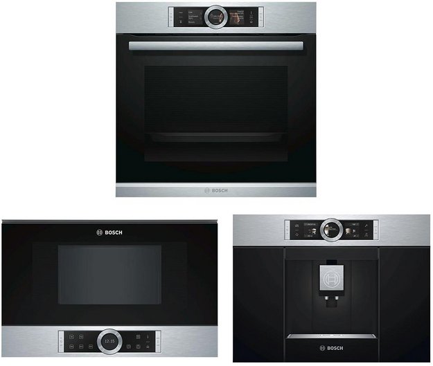 Bosch (духовой шкаф HSG636BS1 + кофемашина CTL636ES1 + микроволновая печь BFR634GS1) (preview 1)