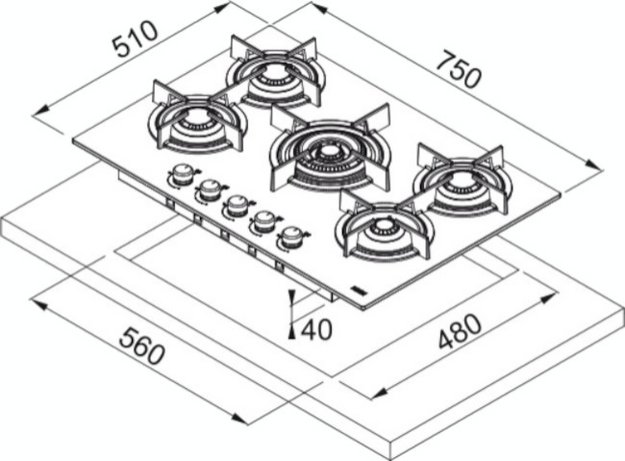 Варочная панель Franke FHCR 755 4G TC HE BK C (preview 6)