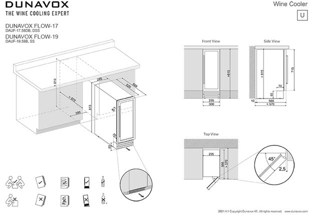 Встраиваемый винный шкаф Dunavox DAUF-17.58DMB (preview 7)