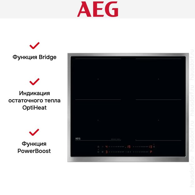 Варочная панель AEG TO64IM00XB (фото 2) Варочная панель AEG TO64IM00XB (preview 2)