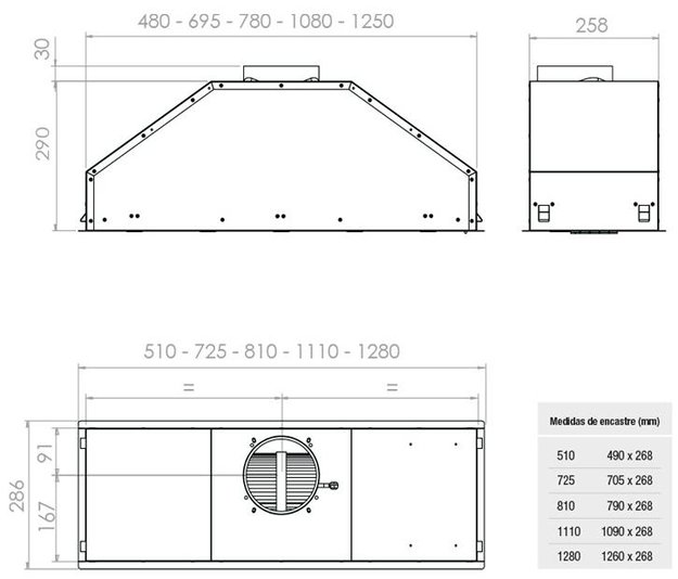 Встраиваемая вытяжка Pando GTI/725 INOX V.1050 ECO SEC PLUS (фото 5) Встраиваемая вытяжка Pando GTI/725 INOX V.1050 ECO SEC PLUS (preview 5)