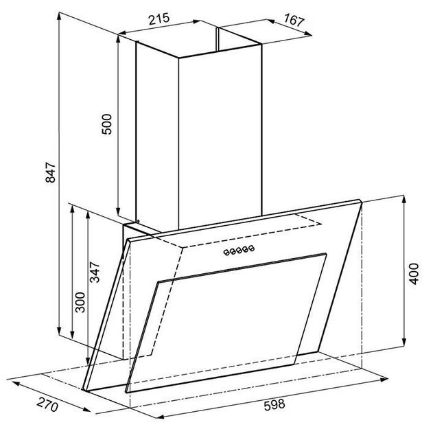 Вытяжка Krona ELMA 600 black PB (фото 7) Вытяжка Krona ELMA 600 black PB (preview 7)