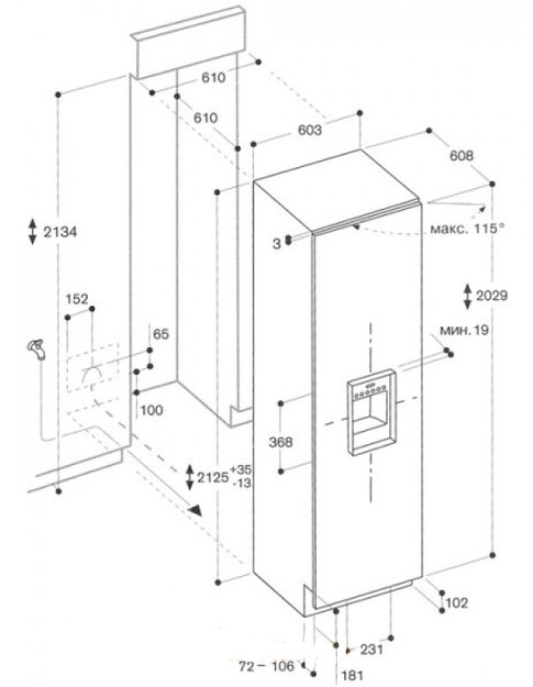 Встраиваемый морозильный шкаф Gaggenau RF 463-300 (фото 2) Встраиваемый морозильный шкаф Gaggenau RF 463-300 (preview 2)