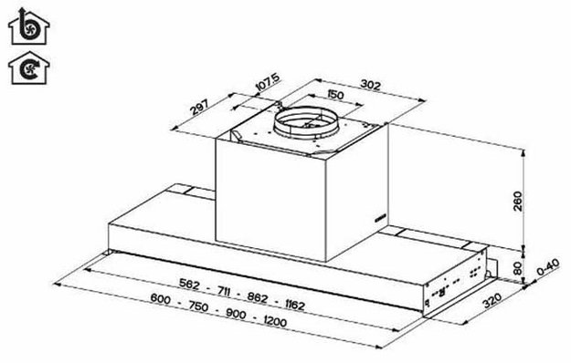 Вытяжка Faber IN-NOVA ZERO DRIP LITE A60 BK (фото 6) Вытяжка Faber IN-NOVA ZERO DRIP LITE A60 BK (preview 6)