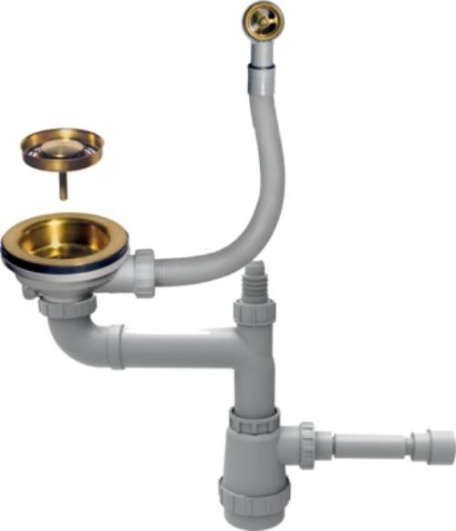 Арматура для одночашевых моек с круглым переливом Omoikiri WK-1-R-G (preview 1)