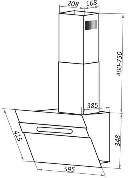 Кухонная вытяжка MAUNFELD Moon 60 черный\вставка сатин (preview 19)