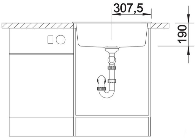 Мойка BLANCO DALAGO 6 Silgranit черный, клапан-автомат (фото 6) Мойка BLANCO DALAGO 6 Silgranit черный, клапан-автомат (preview 6)