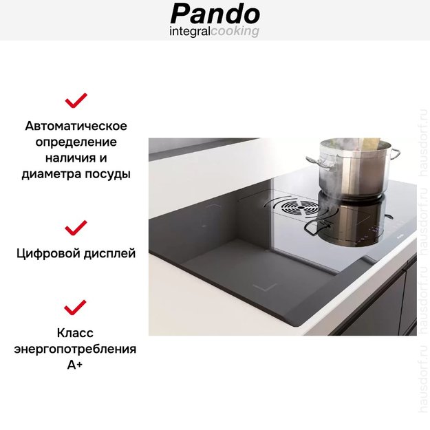 Варочная панель с вытяжкой Pando E-390/78 V.1130 ECO PLUS + DIFUSOR (фото 8) Варочная панель с вытяжкой Pando E-390/78 V.1130 ECO PLUS + DIFUSOR (preview 8)