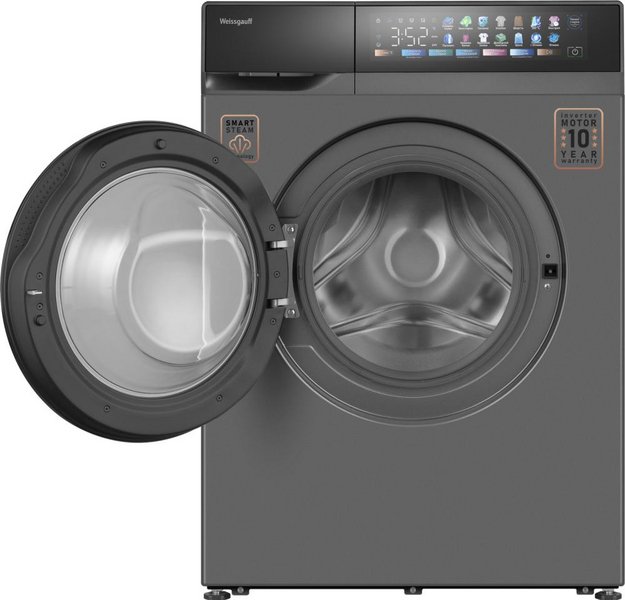 Стиральная машина Weissgauff WM 39107 Full Touch Inverter Steam Grey (preview 2)